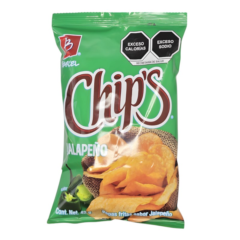 BARCEL SNACK CHIPS JALAPEÑO 42 GR