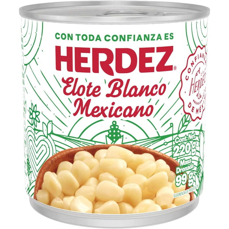 MAÍZ BLANCO MEXICANO - VERDURAS HERDEZ 220 GR